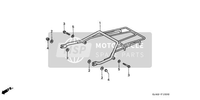 Honda SH75 1995 Portaequipajes para un 1995 Honda SH75